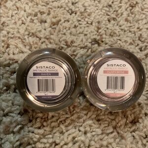 Sistaco Metallic Range Nail Powders - Raven and Dusty Rose